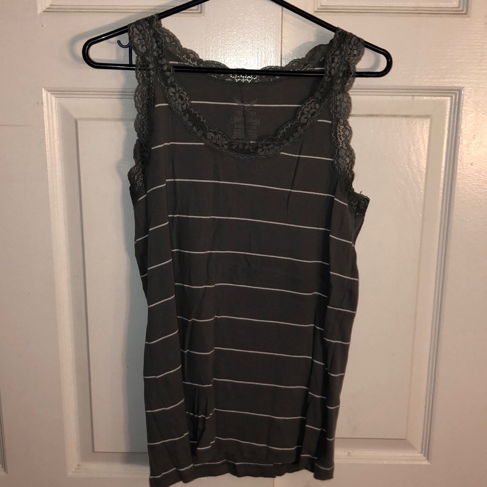 Grey Stripped Tank Top